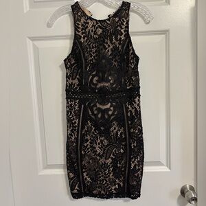 Forever 21 Black and Cream Lace Mini Dress
